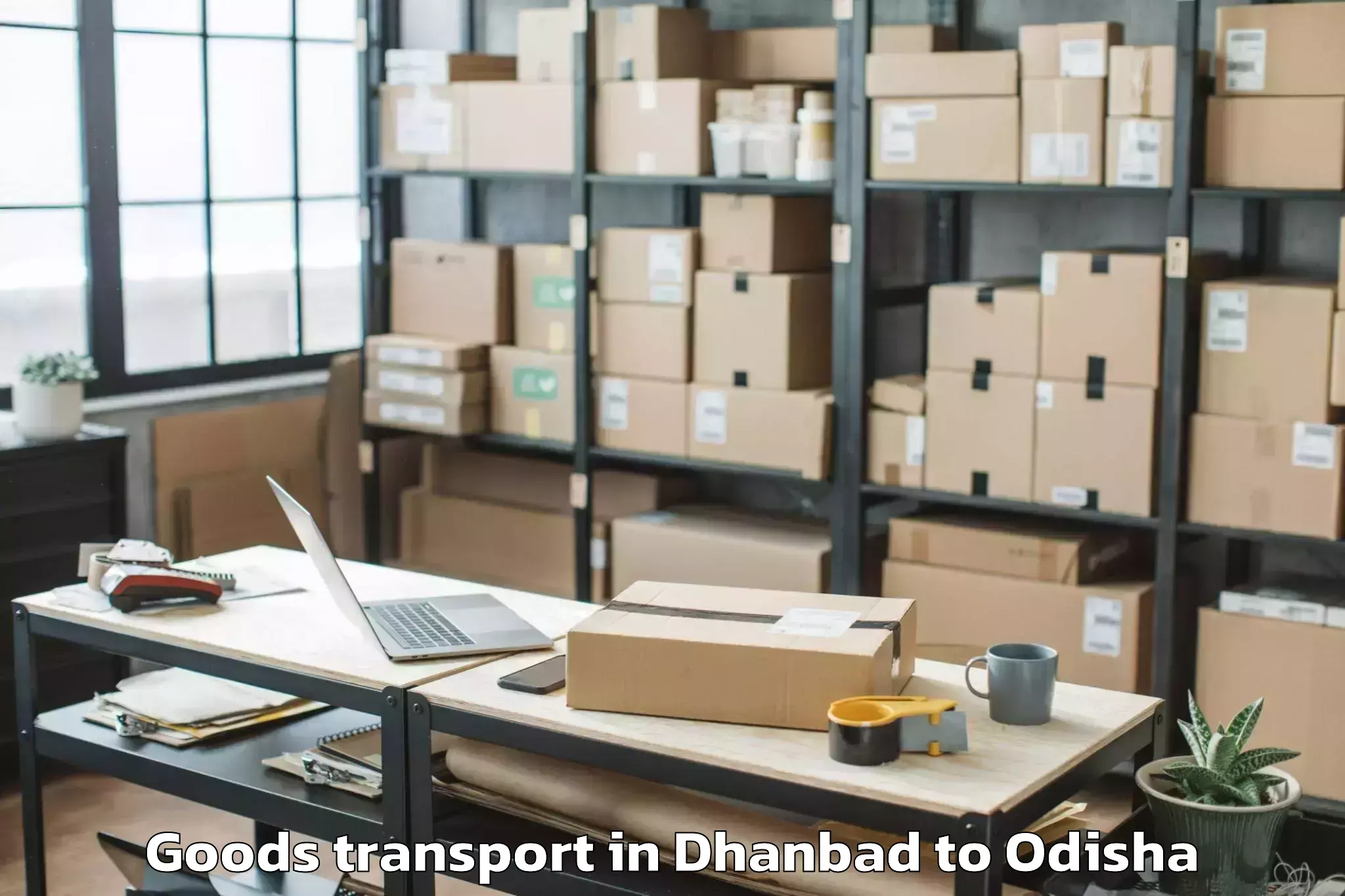 Top Dhanbad to Kalinga Institute Of Industria Goods Transport Available